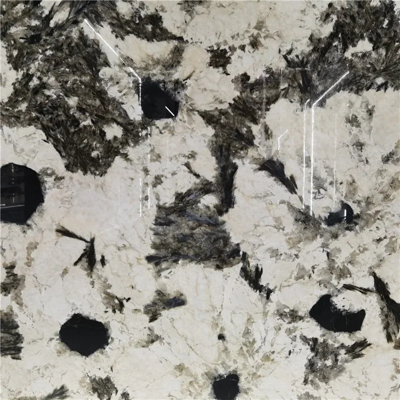 product alpinus black crystal quartzite slab for indoor wall floor countertop table top decoration-3