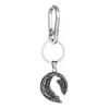 Steel-colored pendant eagle beak clasp