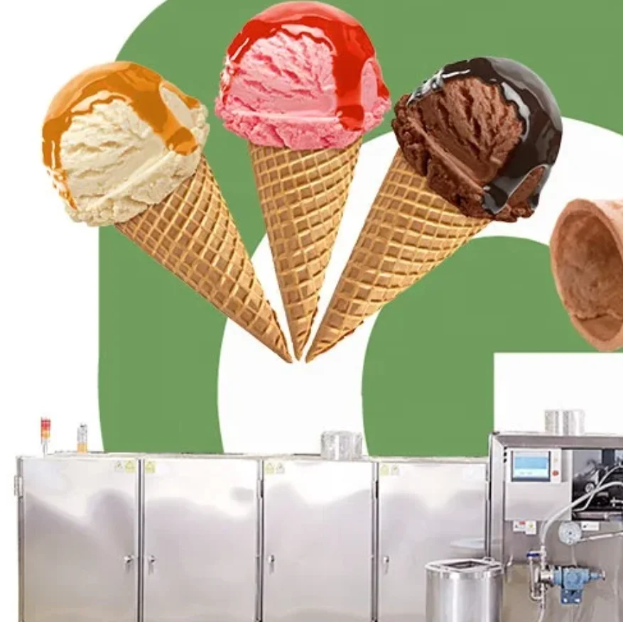 Egg Waffles Roll Wafer Ice Cream Cone Making Machine Ice Cream Cone