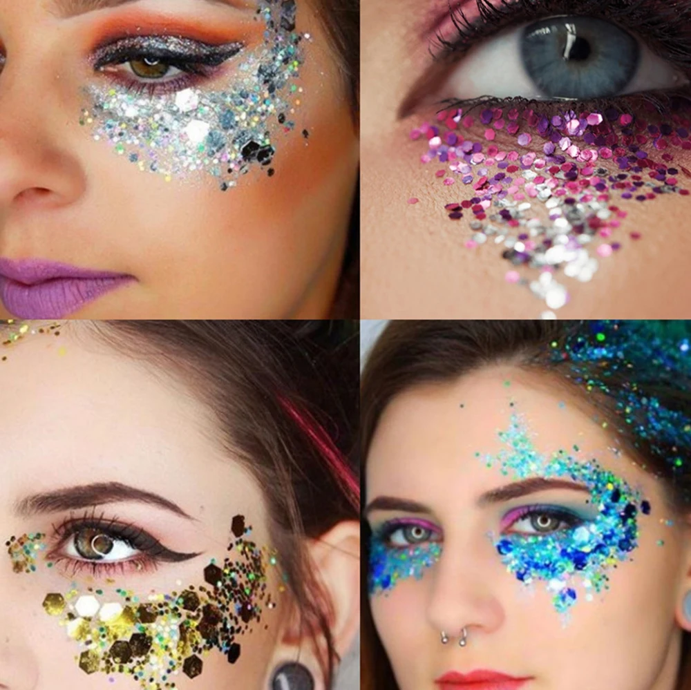 
Пурпурный макарон, лазерные блестки, блеск, красота, макияж, музыка, фестиваль, вечеринка, макияж 