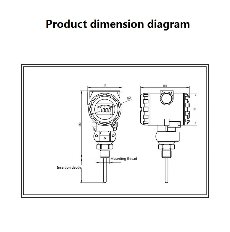 Intelligent Digital Temperature Transmitter Industrial 420ma
