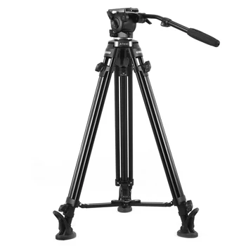 E-IMAGE EK630 Professional 66-Inch 75mm 170cm Bowl Size Camera Video Fluid Head LED Ring Light Tripod detail image