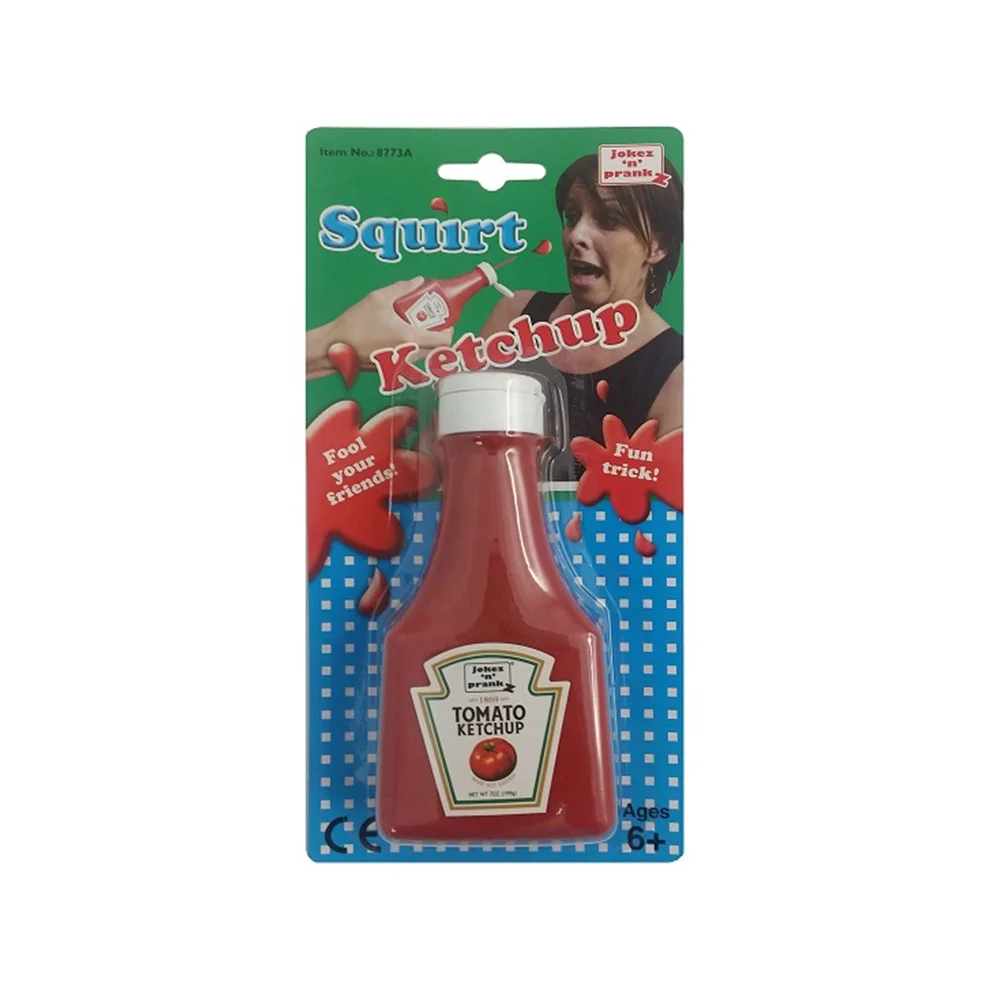   Trick Good Quality Active Tricks EN71 BSCI Novelty Jokes Gag Gift Squirt Ketchup in Bottle Toy  prank 10 Pcs/box