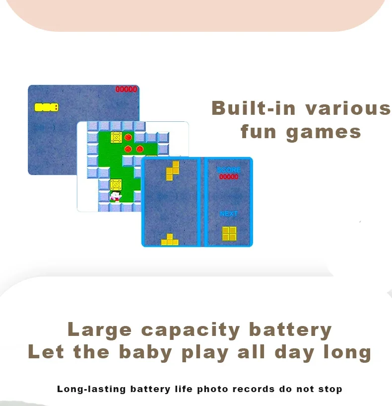 M2 Kids Instant Print Thermal Imaging Camera Child Drawing Digital Photo Toys with MicroSD for Birthday & Christmas Gift