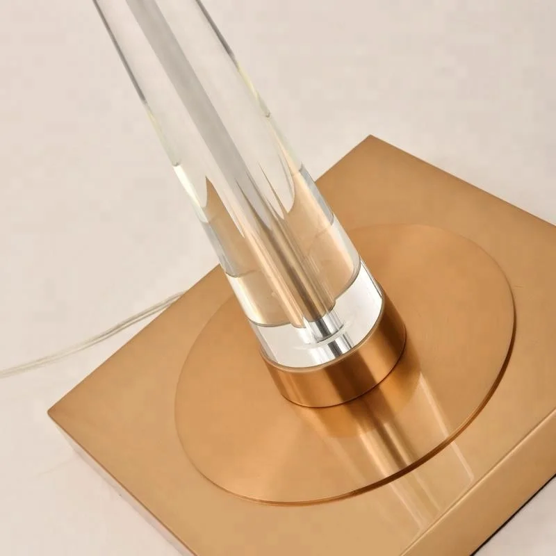 Современная американская тканевая декоративная металлическая перезаряжаемая светодиодная Напольная Лампа для спальни