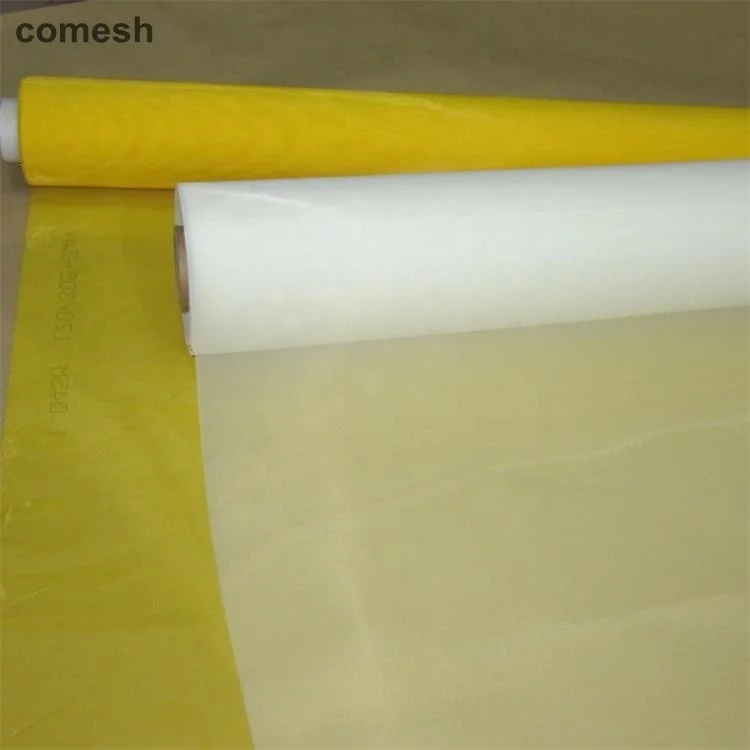 Silk Printing Mesh Fabric 100/110/120/140/160/180/200/250/300 White Yellow For Screen Printing Machine Equipment Accessories