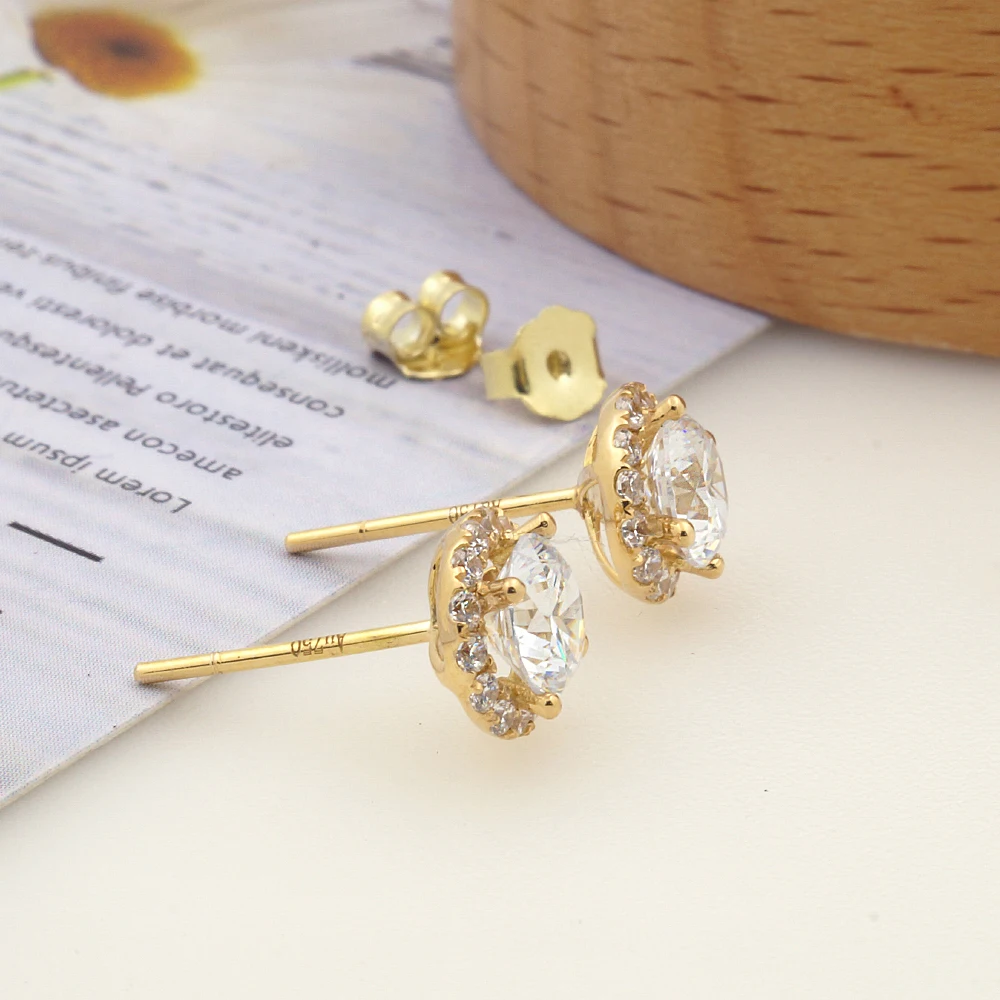JJ_gold 即購入大歓迎 White Cubic Zirconia 18k Yellow Gold Over Sterling Silver