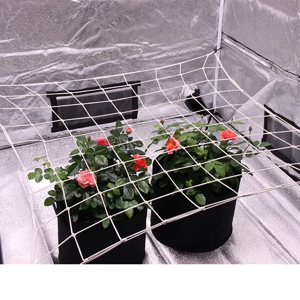 Rete elastica a rete elastica in poliestere con ricezione della luce uniforme rete a traliccio in cresca elastica con piante di supporto a gancio rimovibili per recinzione da giardino  15