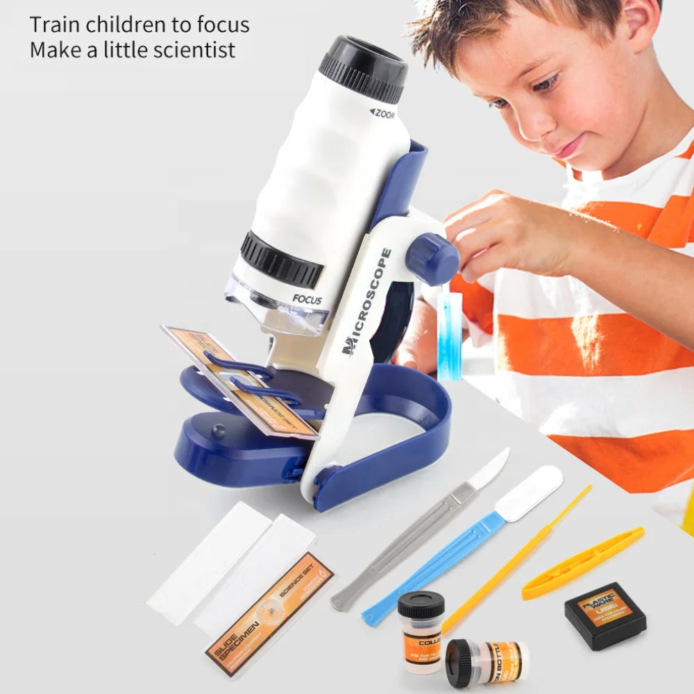 Portable Handheld Biological Microscope Kit for Kids