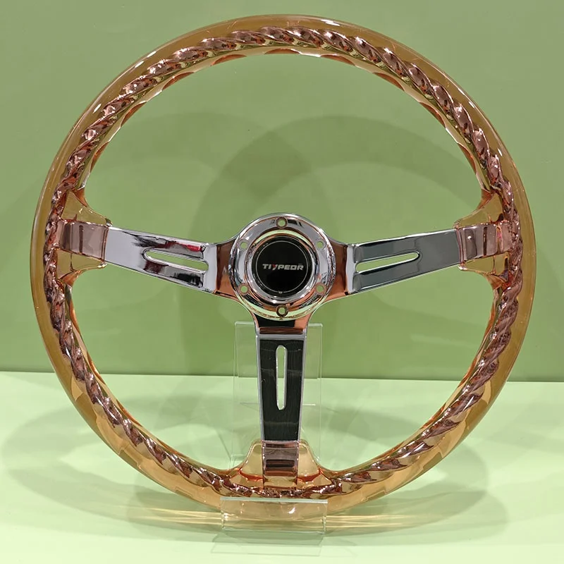 Hitman Sports Design 350mm Crystal Acrylic Twister Steering Wheel