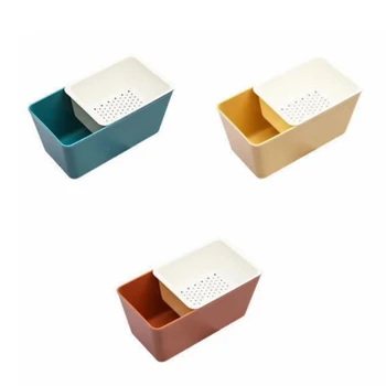 Household Snack Storage Box Double-layer Drain Basket Melon Seed Peel Storage Box Nut Candy Box Easy Clean