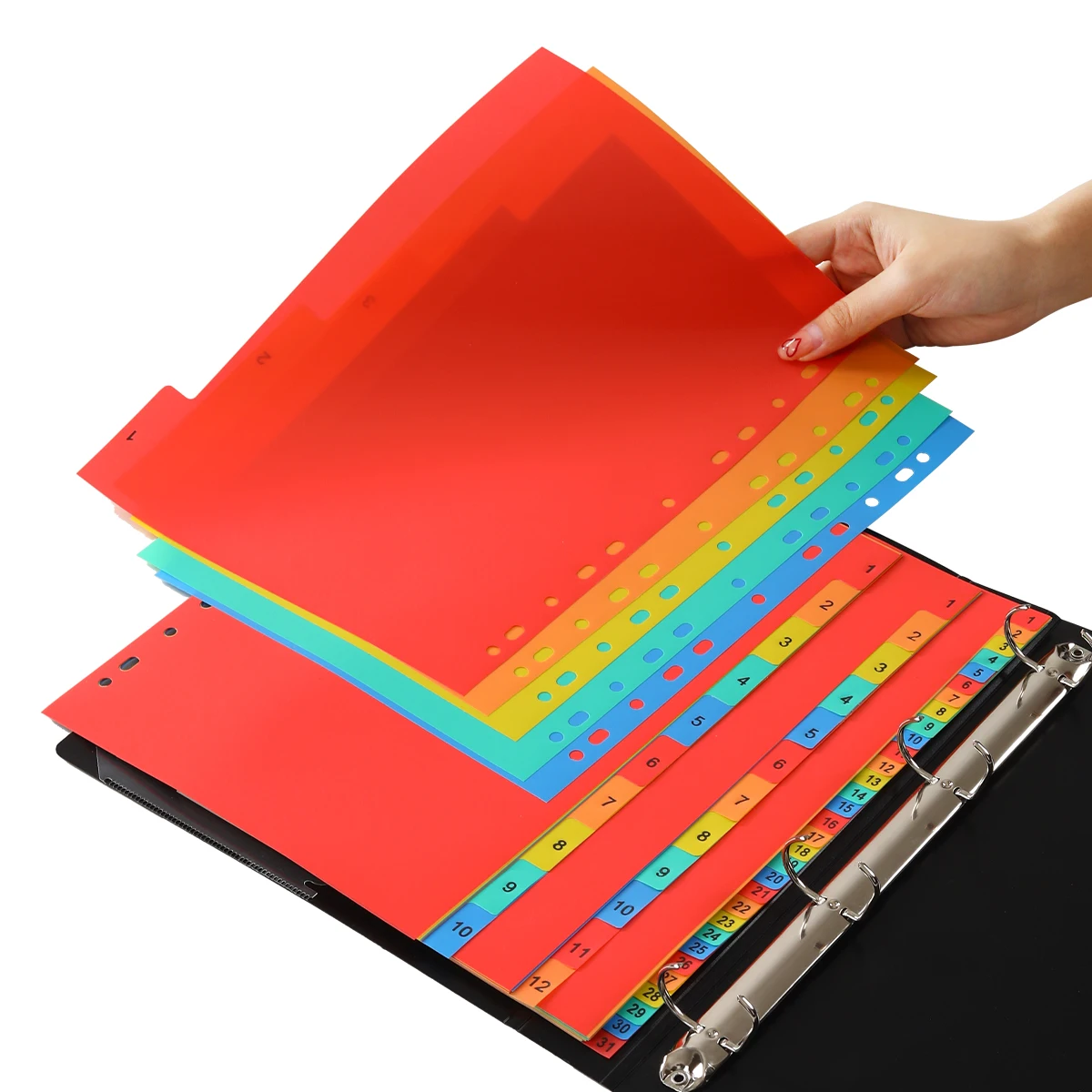 Customized Office Stationery A4 File Binder Color Index Tab Dividers