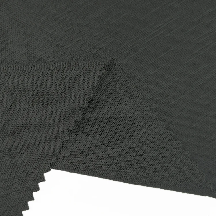 Custom Design Slub Knitted Fabric Rayon Nylon Material, Solid 40S NR Tencel Roma Fabric for Garment/ manufacture