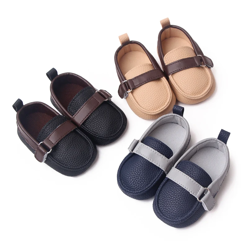 Spring and Autumn Leather Texture Fashion Baby Casual Toddler Leather Shoes