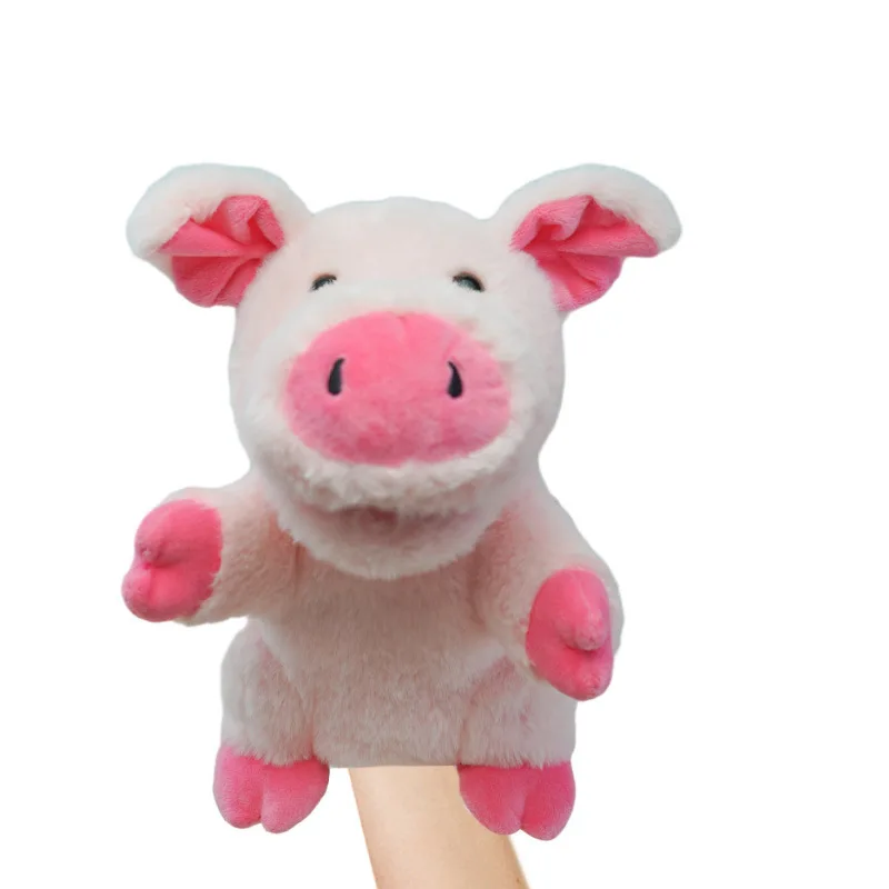 Animal Hand Puppets with Open Movable Mouth Beautiful Plush Hand Puppet Stuffed Toy Animal Hand Puppet Toy for Children
