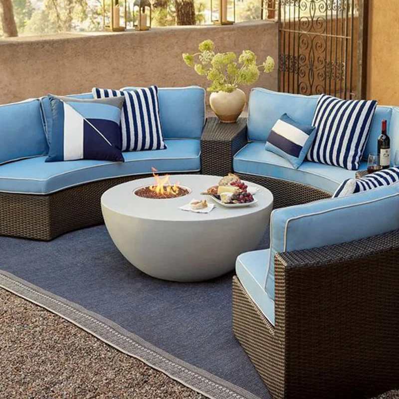 Semi-circle Rattan Outdoor Sofa Set for Garden Outdoor