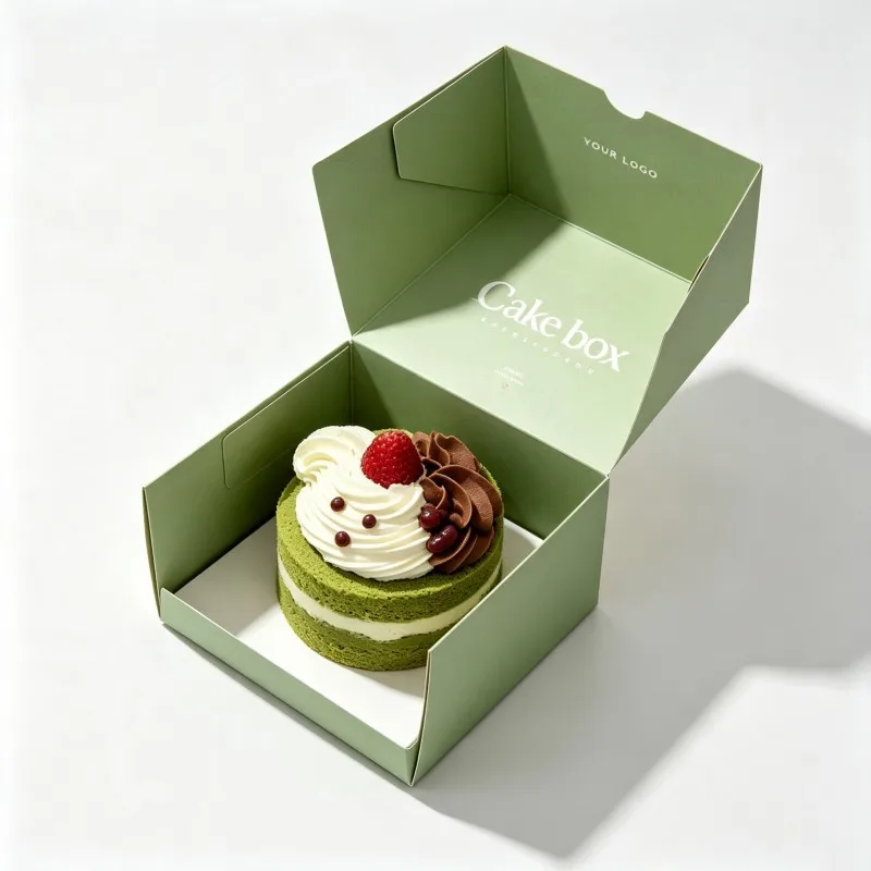 Boîte pour gâteaux, vente en gros, conforme aux normes alimentaires, jetable, emballage pour pâtisseries et boutiques de desserts, boîte à gâteaux imprimée avec encre de soja