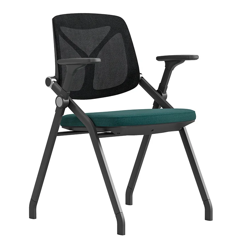 Steel Structure Meeting Conference Chair With Pad Mesh Staff Office Training Chair Without Wheels