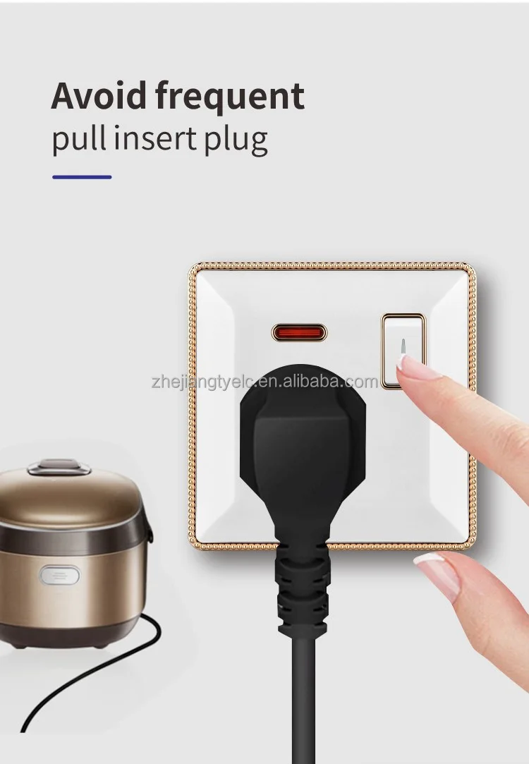 Tyelc Grey Doorbell Bp Switch Socket British Acrylic Switches Uk Switch Supplier Buy Grey