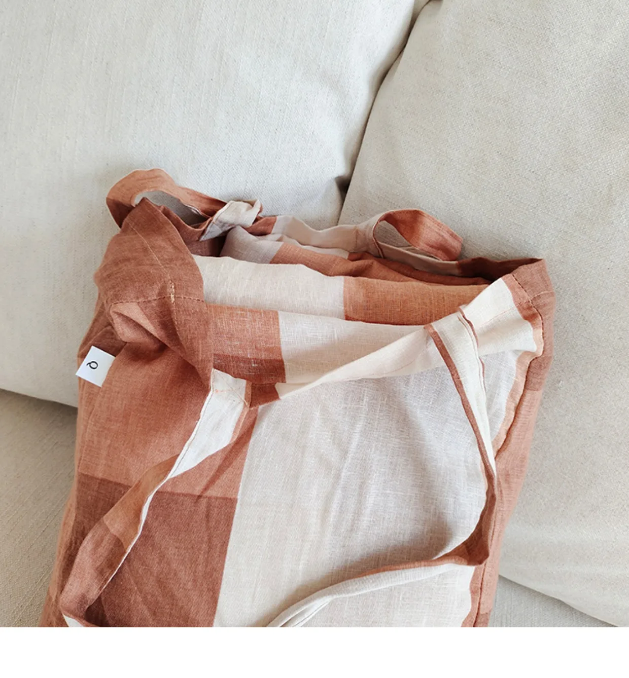 French Modern 100 Linen Bedding Set Flax Linen Plaid Duvet Cover