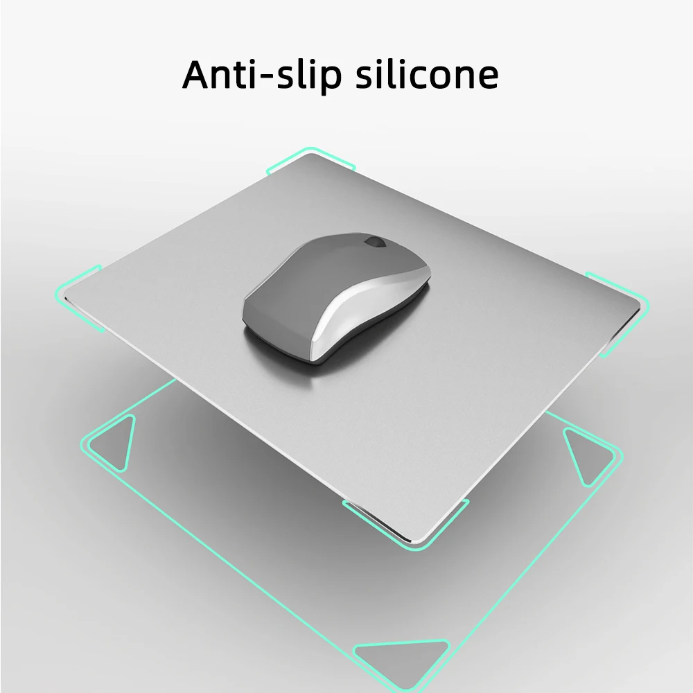 Professional Custom Mouse Pad Metal Aluminum Mouse Pad Mat Smooth Magic Thin Mouse Pad Double Side Waterproof Computer Mousepad