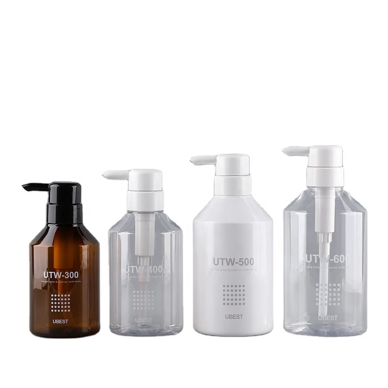 New Design 300ml 400ml 500ml 600ml Sloping Shoulder Amber Color