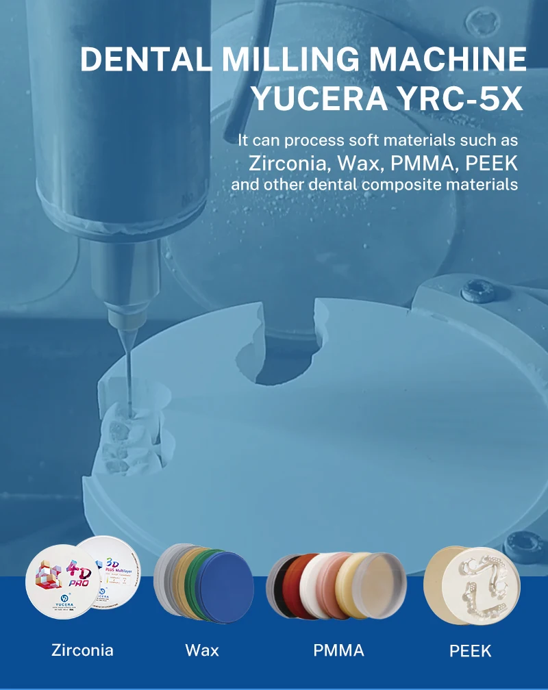 Yucera High-Precision Dental CAD/CAM CNC Milling Machine 5 Axis for Zirconia