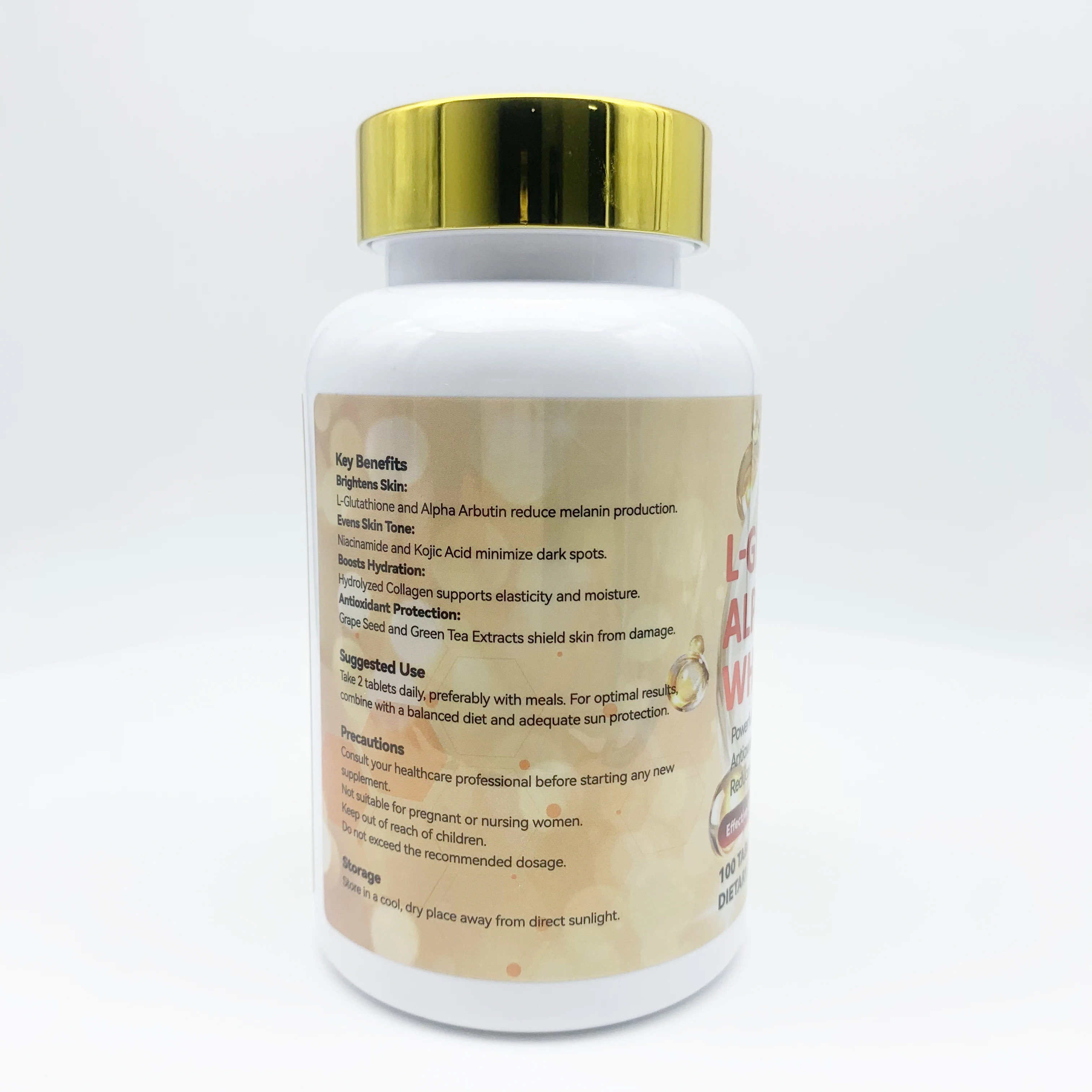 Duozi Super Skin Whitening Healthcare Supplement L-Glutathion Alpha Arbutin  Tablet with High Nutritional Activity