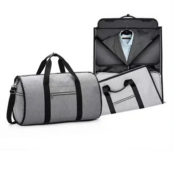 GB691Mochila Premium Oxford Water Repellent Duffel Bag  Business Trip Hanging Suitcase Convertible Garment Bag Folding Suit Bag