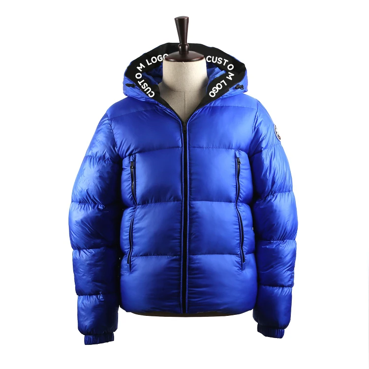 Oem Custom Design Winter Down Coat Hoodie Puffer Men Jacket Streetwear ...
