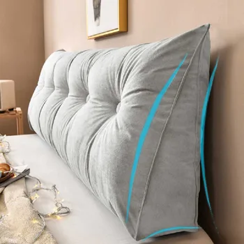 DEVINK Multifunctioneel hoofdeinde voor bed, driehoekig, gewatteerd