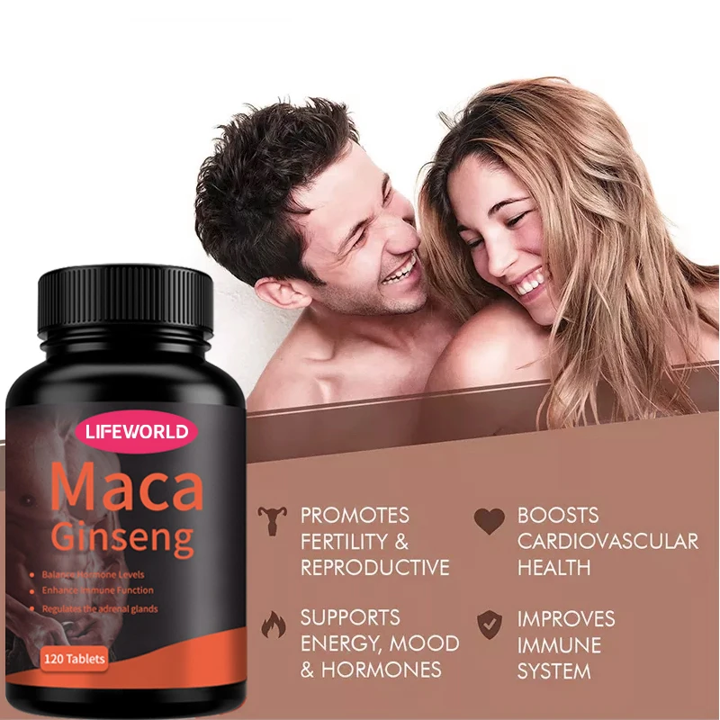 Oemodm Black Red Herbal Supplement Yellow Maca Root Powder Organic Maca Root Capsules For Men 