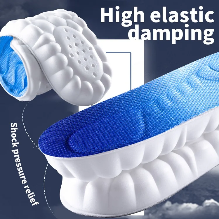 4d Cloud Technology Sports Insoles For Shoes Pu Sole Soft Breathable