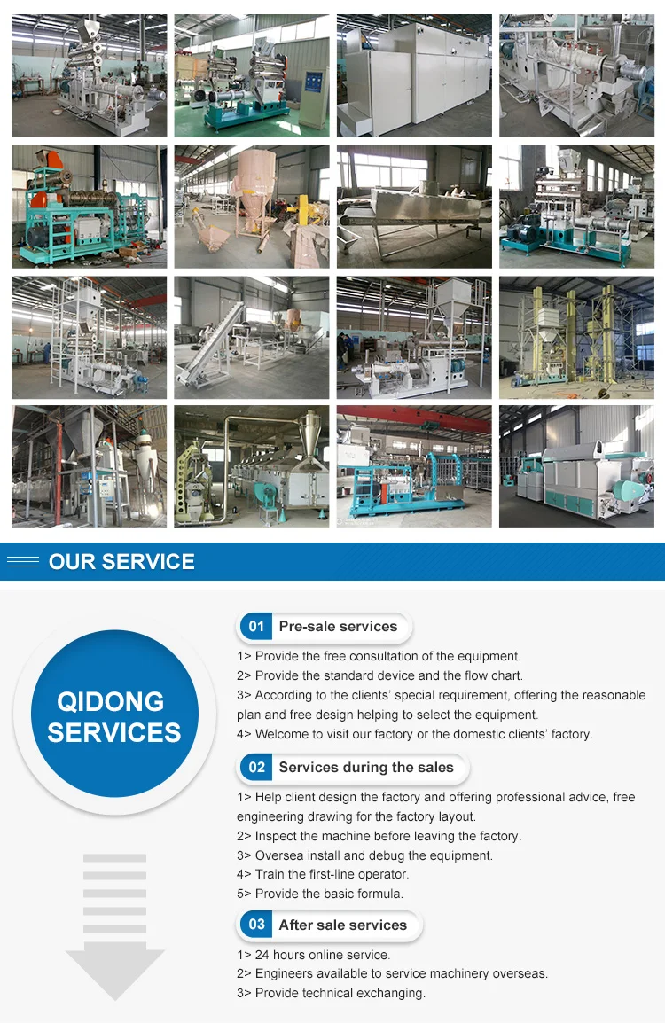 Animal Food Machine Fish Feed Pellet Extruder Production Line For Fish