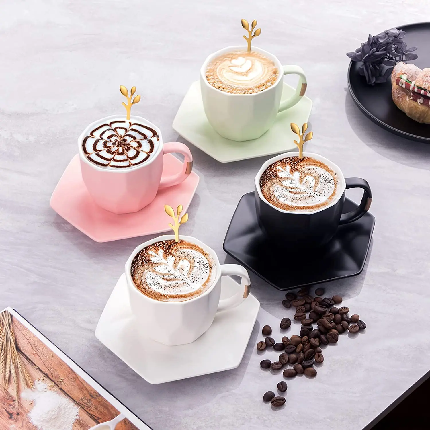 Coffee Cappuccino Cup & Saucer 200ml -Pottery