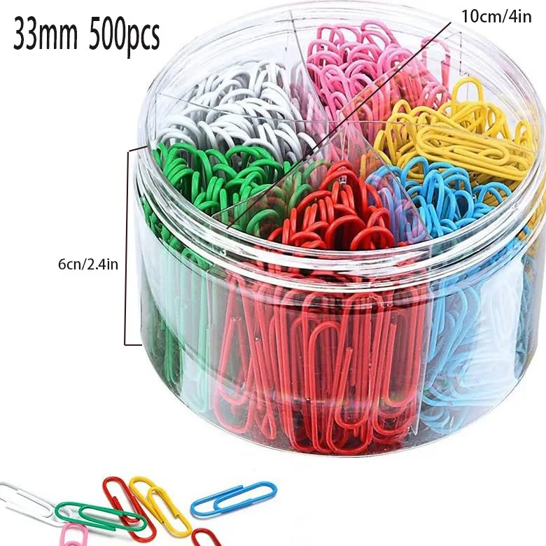 Hot Wholesale Custom Logo Reusable Colorful Paper Clips in Office Stationery Promotional Business Gifts