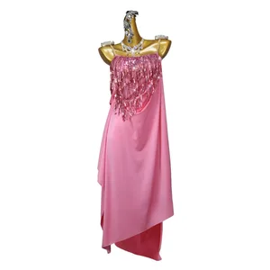 Girls Sexy Party Clothing Latin Dance Costume Rhinestone Tassel Performance Competition Latin Dance Dress Ladies Dance Skirt
