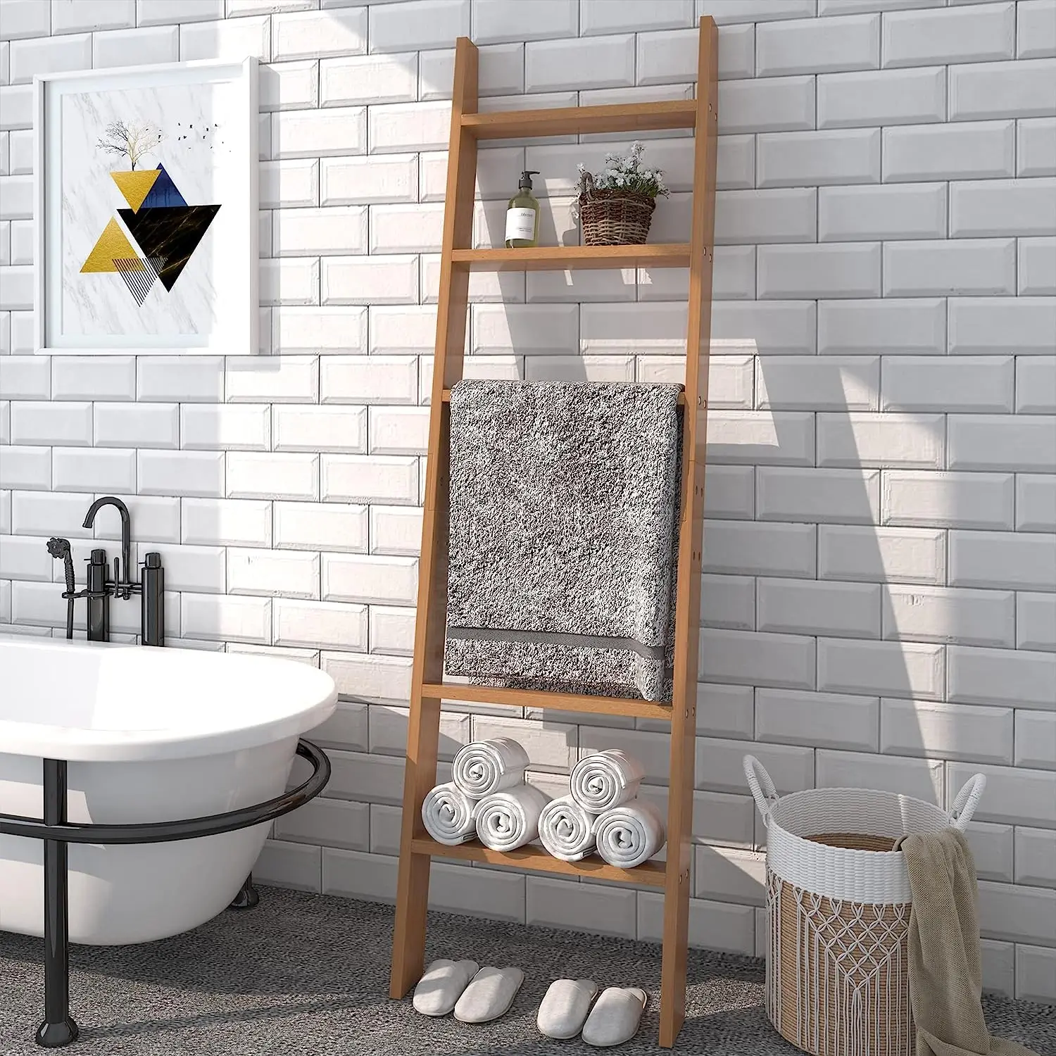 Bathroom Towel Ladder Rack