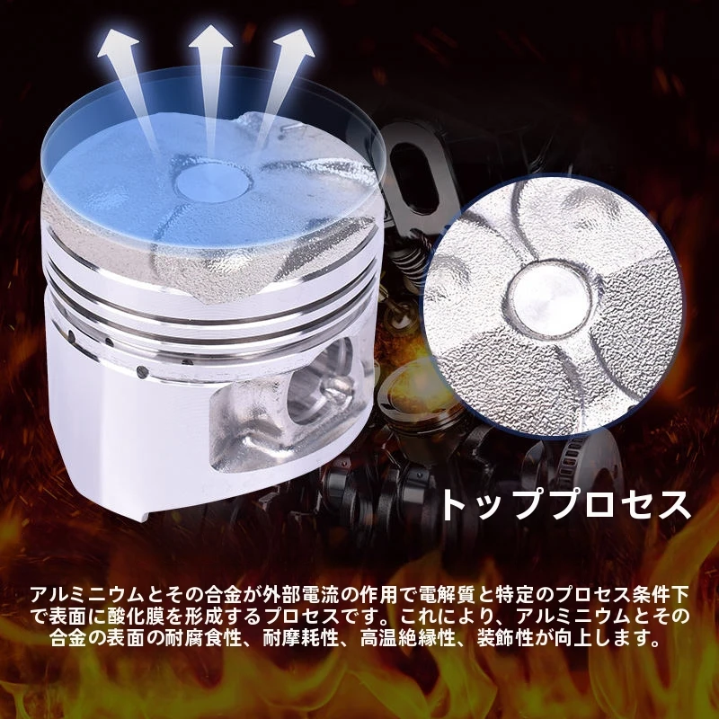 ぽむ工房　ピストンリング一式 48.25mm 48.5mmオートバイスペアパーツ1HX FZ250 FZR250R