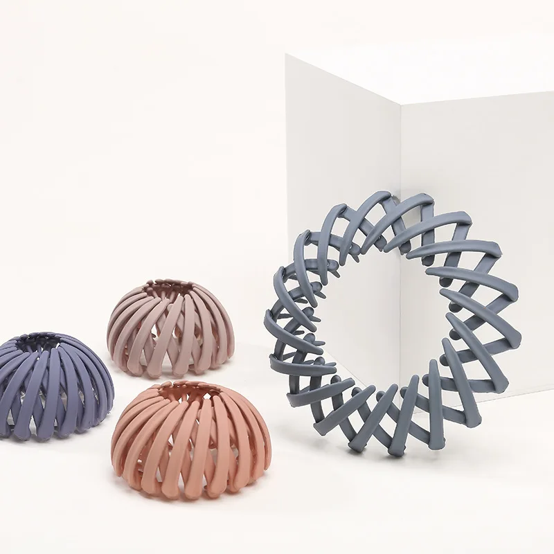 Корейские матовые однотонные заколки для волос в виде птичьего гнезда, простые булочки для волос, держатель для конского хвоста, резиновое кольцо для волос, аксессуары для женщин