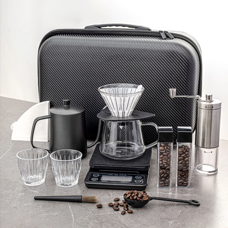 Portable Stainless Steel Eco-Friendly Pour-Over Coffee Maker Set for Corporate Annual Meetings Business Gifts Outdoor