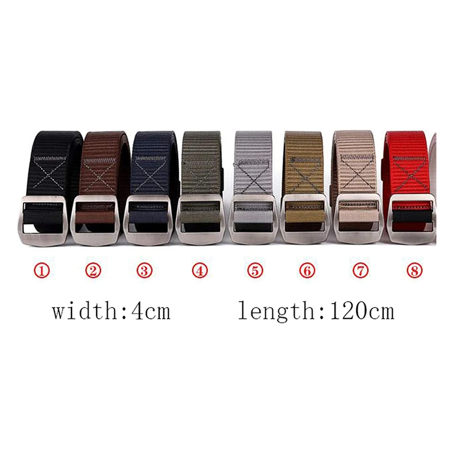 Men Durable Adjustable Sports Training Nylon Casual Outdoor Belt Wear-resistant Tactical Web Belts