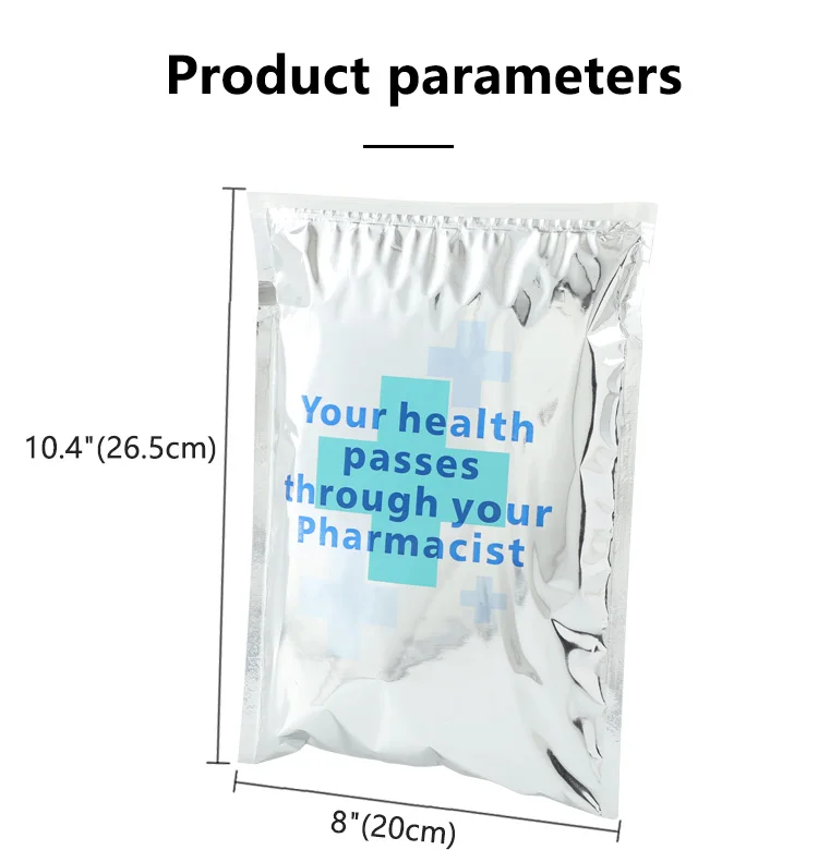 Herbruikbare topverkoop Waterdicht Duurzaam Medisch Vaccin Aluminiumfolie Thermische koeler zak Geïsoleerd Met Ziplock 4