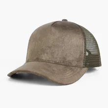High quality suede mesh sports cap retro custom logo all nitrile baseball cap men's women's solid color versatile duckbill cap