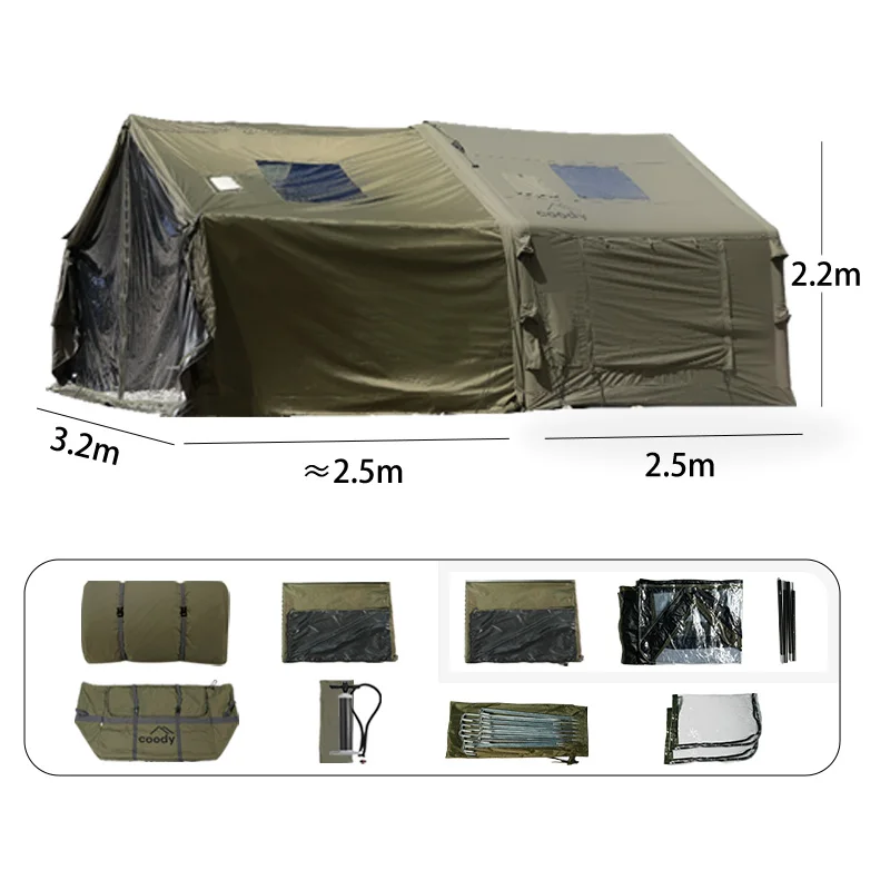 Coodyインフレータブルテント8.0pro Coodyエアテント防水UV保護