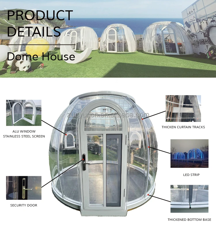 Sunkaer Best Choice Inflatable Transparent Dome Tent Strong Wind ...