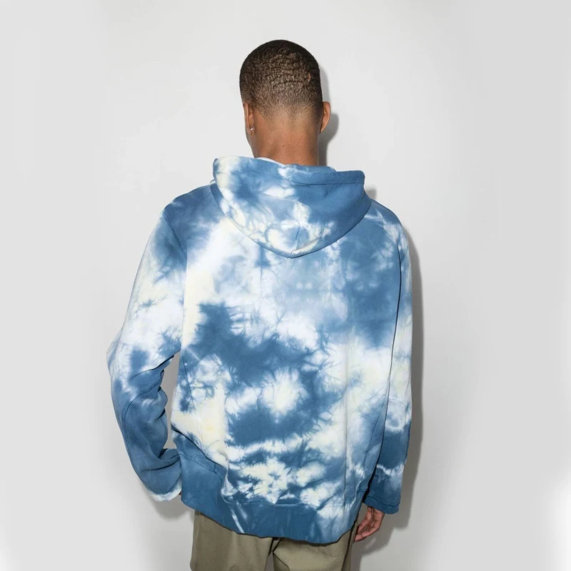 DiZNEW factory tye-die China manufacture cotton zip collar/zip neck sweatshirt premium heavy oversized custom men's jacket supplier