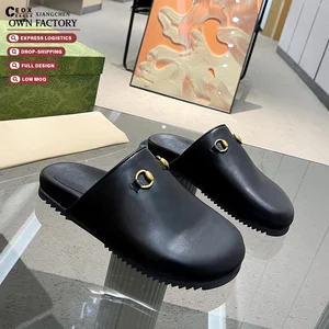 2026 Designer Women's Luxury High Quality Sandals Synthetic Leather Upper Microfiber Leather Lining Breathable Anti-Slippery