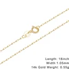 Catena per labbra 14K da 1,05 mm