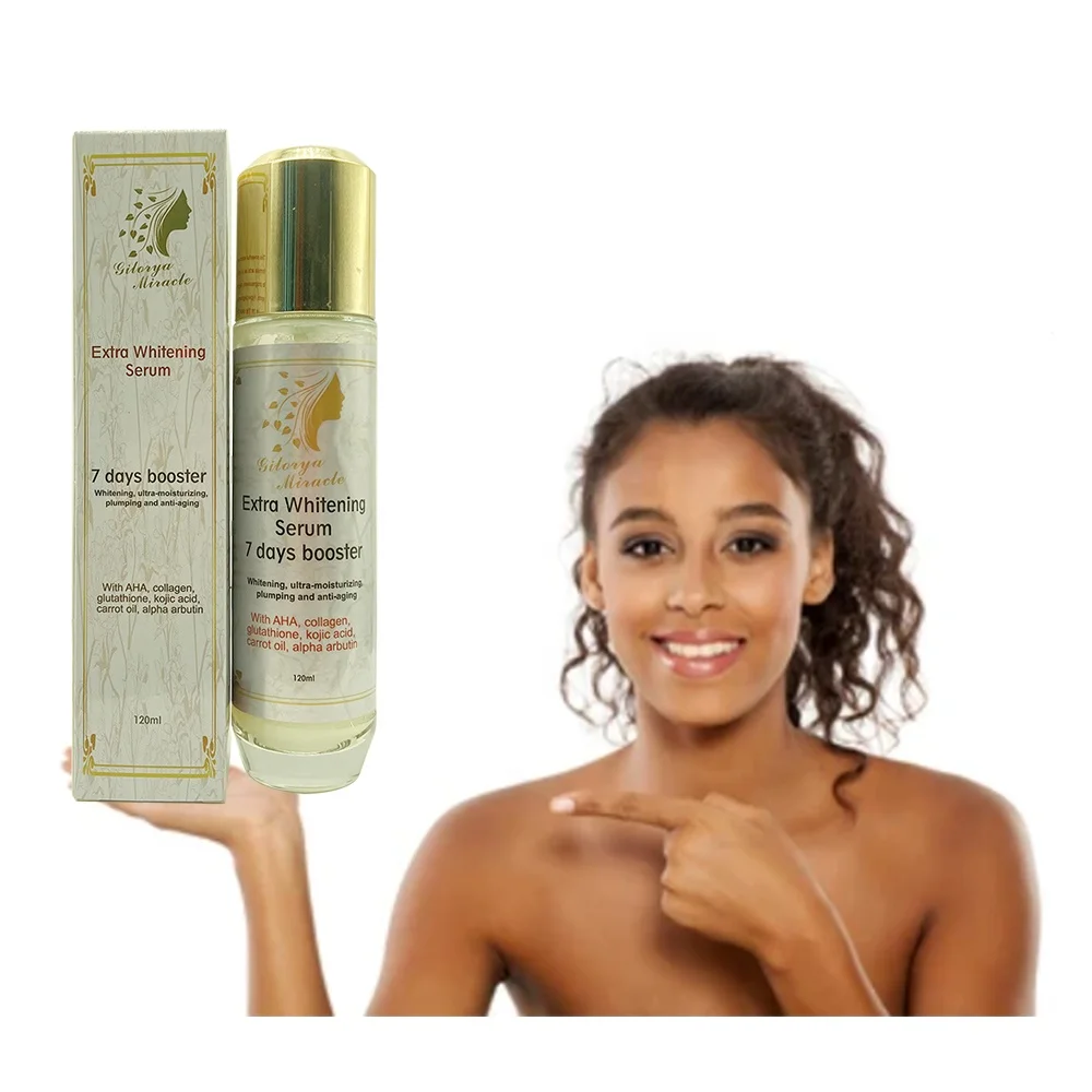 AHA Collagen Glutathion Kojic Acid Carrot Oil Gluta White 7 Days Whitening  Lightening Serum Extra Eclaircissant Blanchissant